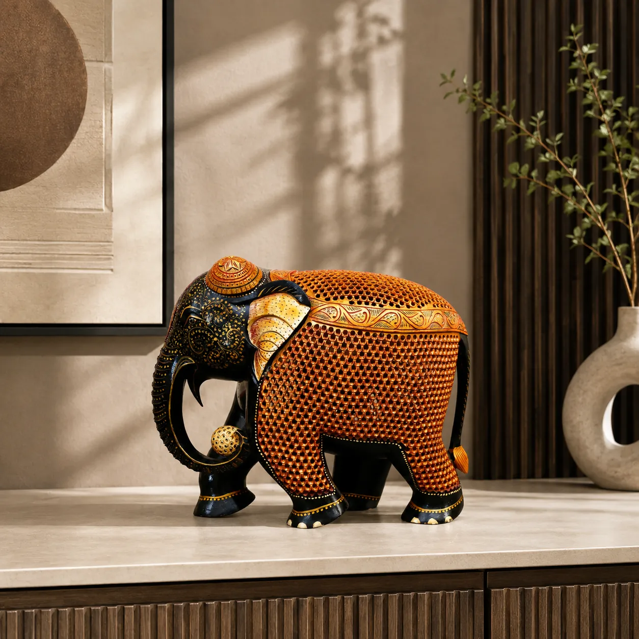 Kadamba Wood Jali Elephant