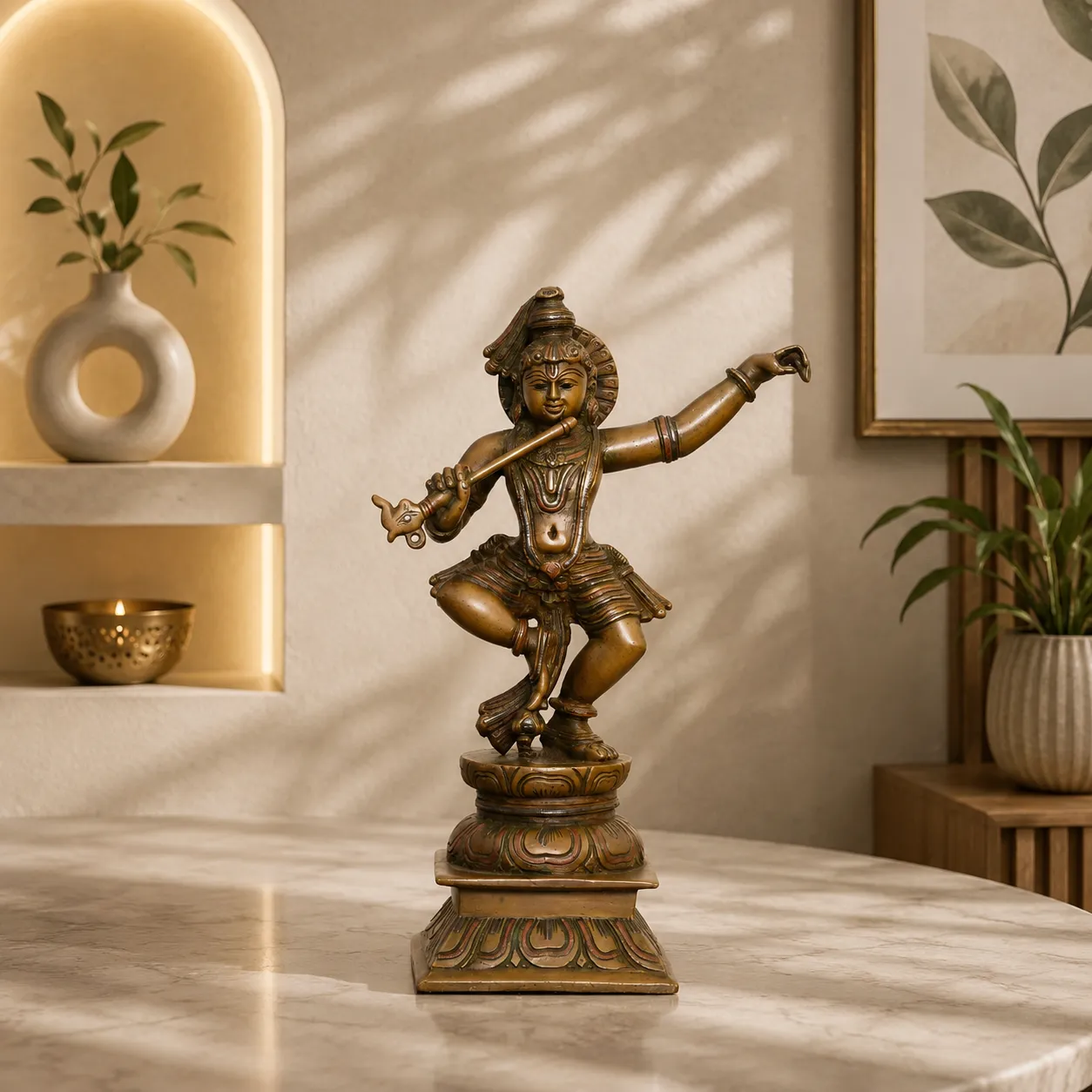 Brass Krishna Idol