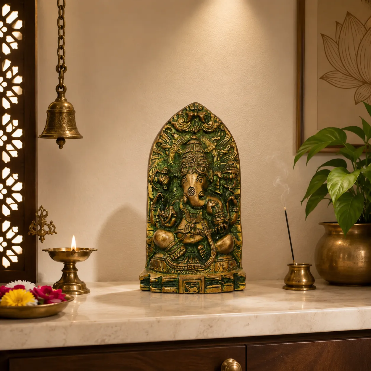Brass Ganesha Idol