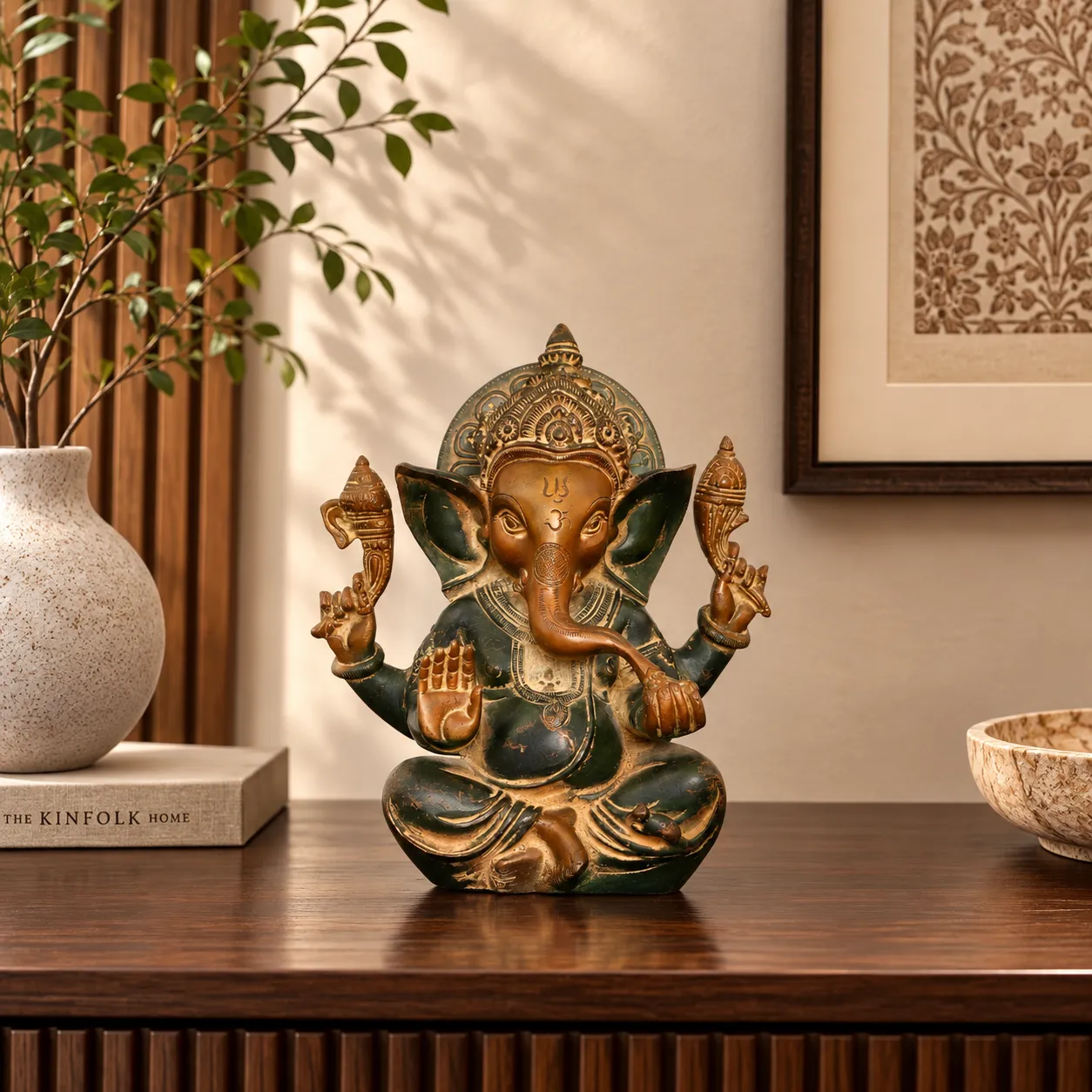 Brass Ganesha idol