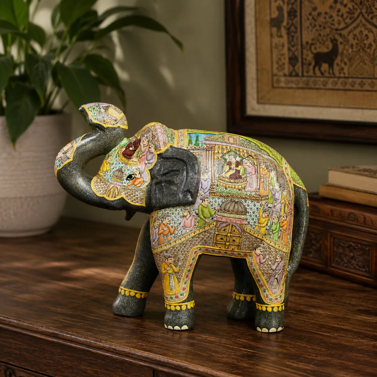 Polyresin Hand Painted Elephant Figurine